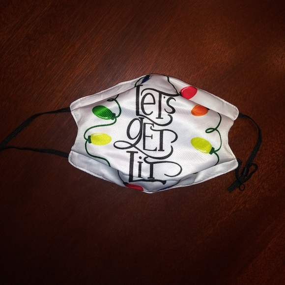 Face mask, Holiday Face mask,lets get lit mask - Picture 3 of 4